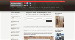 Desktop Screenshot of historicdoors.co.uk